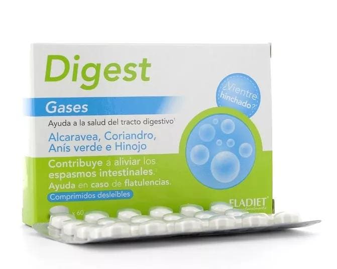 DIGEST GASES - 60 TABLETS of Eladiet - Immeditate shipping