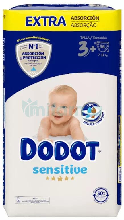 Dodot® Sensitive Talla 3+ 7-11kg 60uds