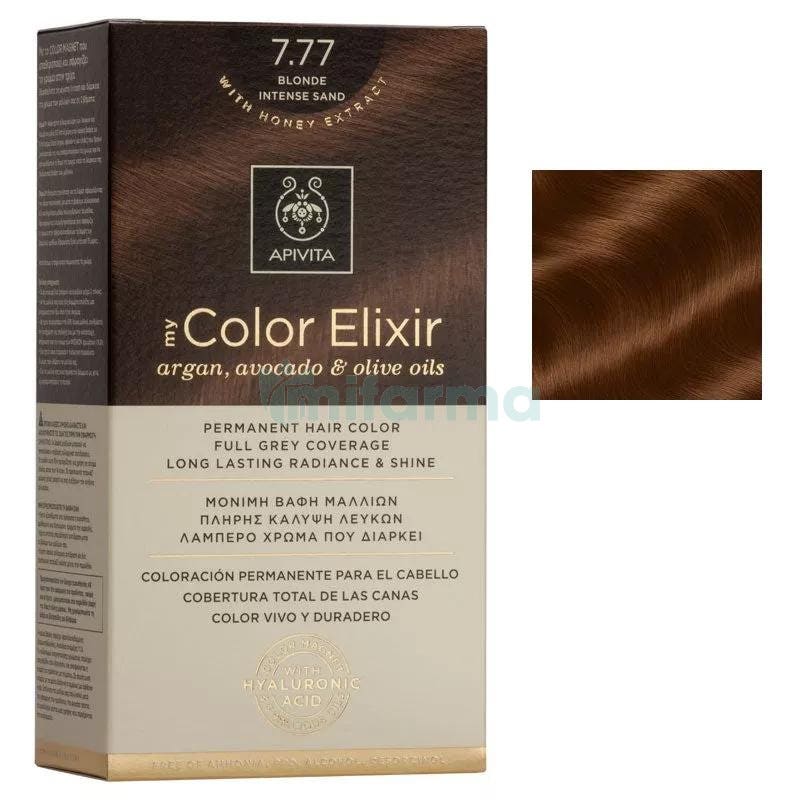 Tinte My Color Elixir Apivita N7.77 Rubio Arena Intenso