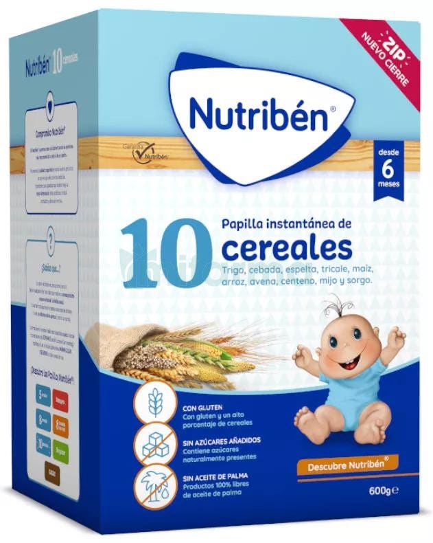 Nutribén Papilla Instantánea 10 Cereales 600 gr