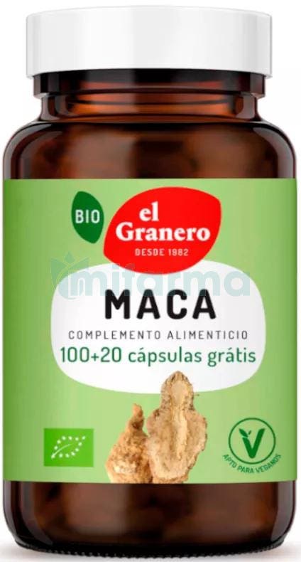 Maca BIO 560mg El Granero Integral Plus 120 Capsulas