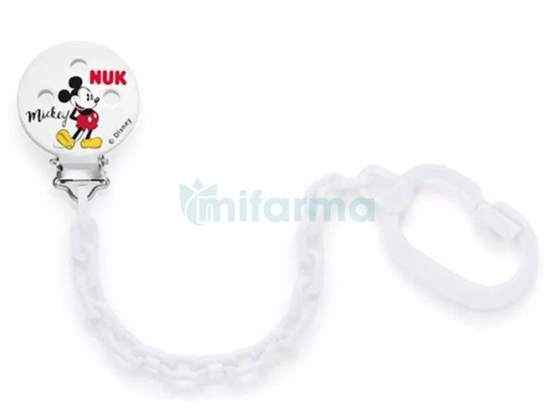 Nuk cadenita sujeta chupetes Mickey Mouse Blanca