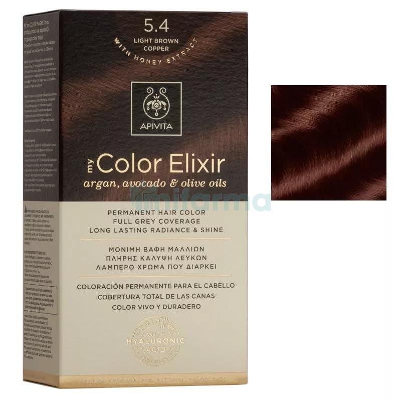 Tinte My Color Elixir Apivita N5.4 Castano Claro Cobrizo