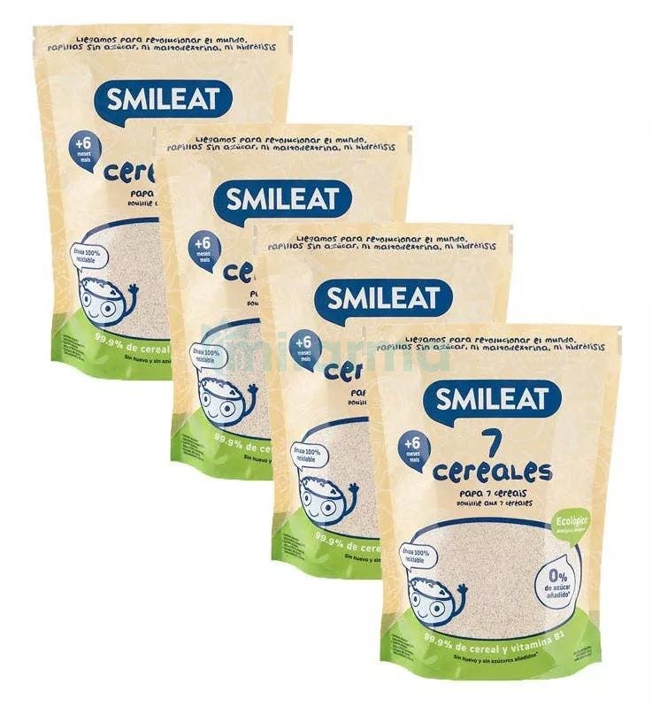 Smileat Papilla 7 Cereales Bio 4x200 gr