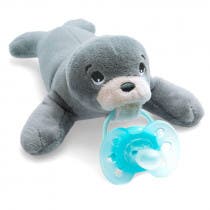 Baby Gift Set Ultra Soft Pacifier 0-6m and Philips Avent Seal Plush Toy