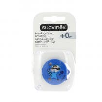 Suavinex Broche Pinza Redondo 0m Azul Antifaz